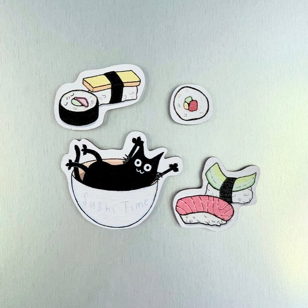 Sushi Time!, fridge magnet set